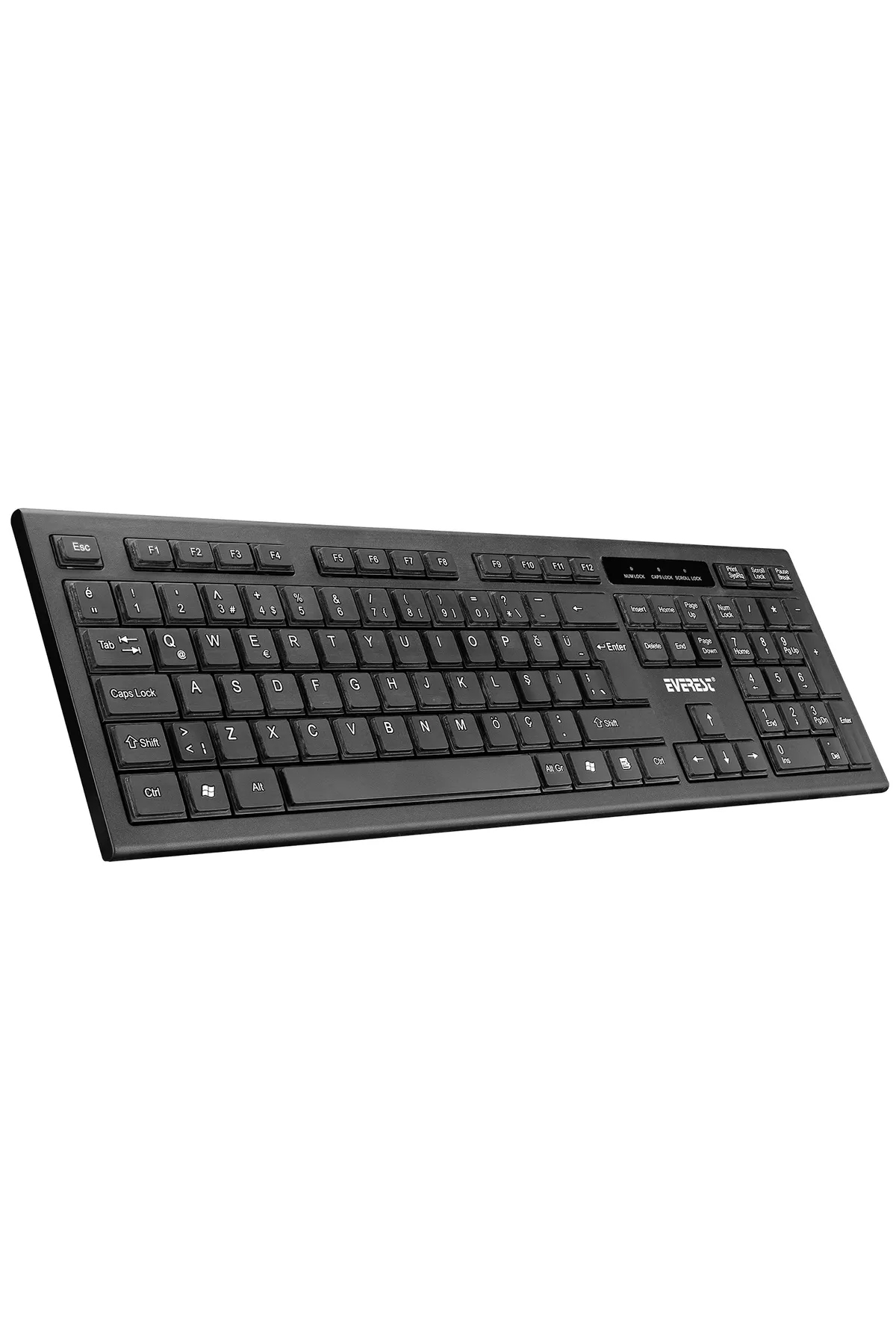 KLAVYE SET KABLOSUZ EVEREST KM-6121 MULTİMEDYA Q TÜRKÇE SİYAH