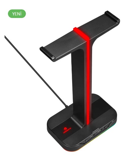 KULAKLIK GAMEBOOSTER HS01 RGB AYDINLATMALI İKİLİ KULAKLIK STANDI
