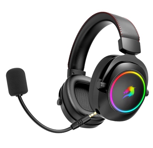 KULAKLIK GAMEBOOSTER WBH44  RGB WİRELESS 2.4G+BT SİYAH OYUNCU KULAKLIĞI
