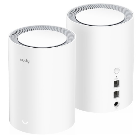 MENZİL GENİŞLETİCİ CUDY M1800 2-PACK AX1800MBPS 2.4/5GHZ AP/RE/WISP GİGABİT MU-MIMO KABLOSUZ 2'Lİ MESH Wİ-Fİ 6 SİSTEMİ