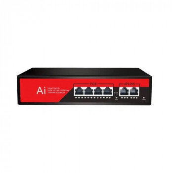 POE SWİTCH EZCOOL EZ-04PSF-FG 4PORT 4GE+2GE F.GIGABIT POE SWITCH 65W