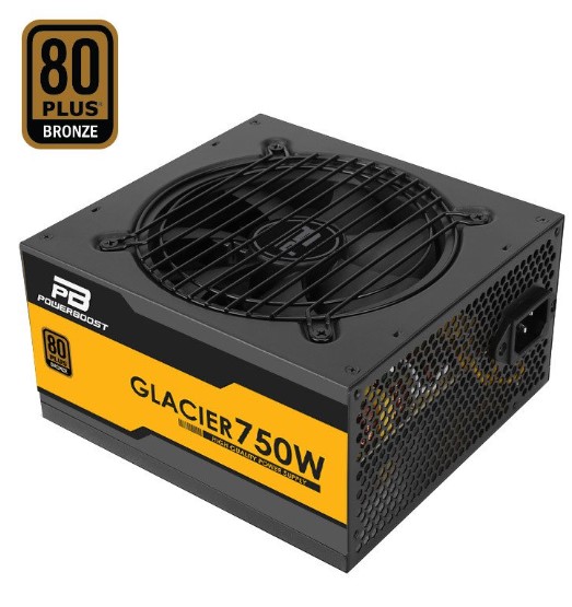 POWER SUPPLY 750W 80+ BRONZE POWERBOOST BST-ATX750B GLACIER SEMİ MODÜLER 12CM FANLI ATX PSU