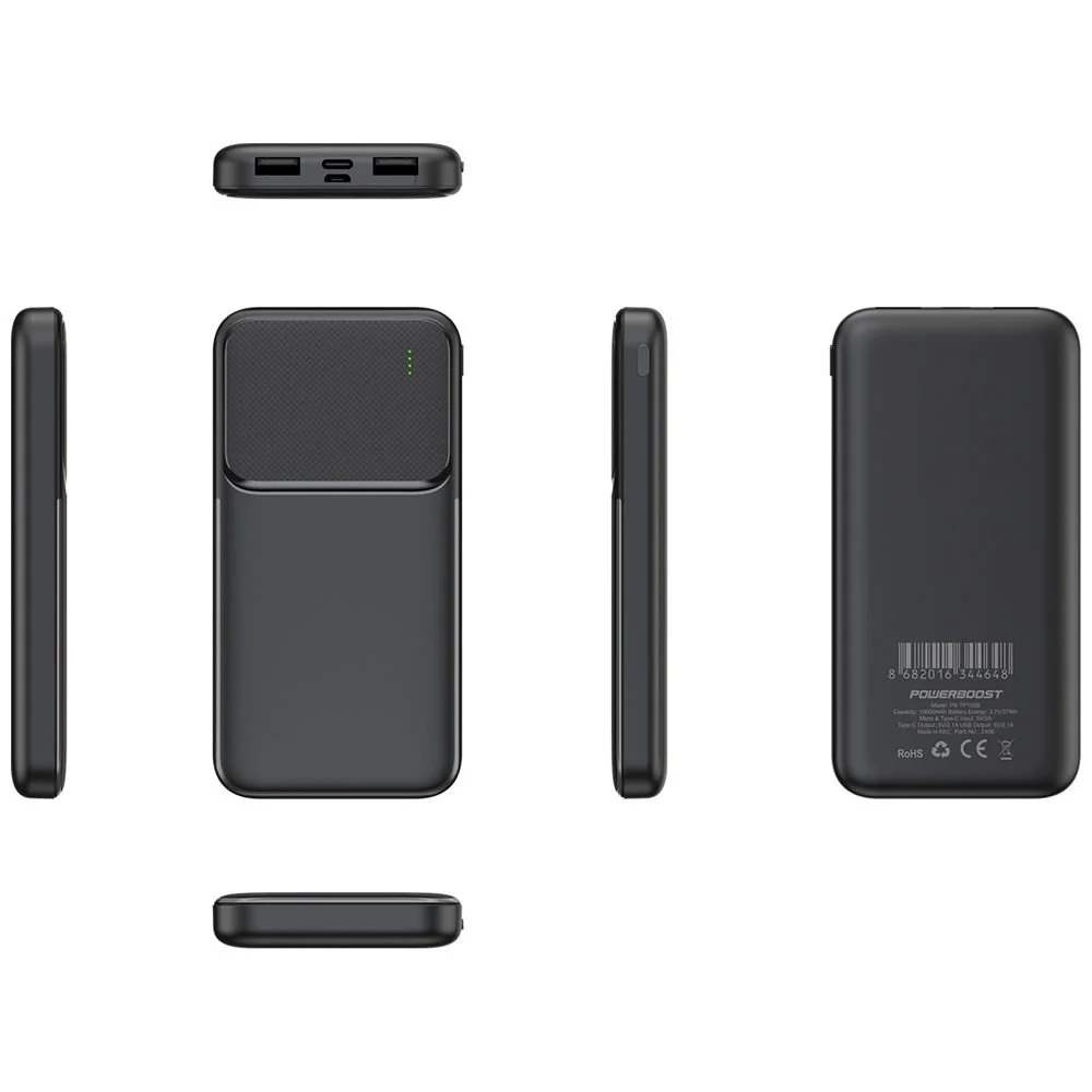 POWERBANK POWERBOOST LITE 100B 10.000MAH 10W TYPE-C OUT SİYAH TAŞINABİLİR ŞARZ CİHAZI