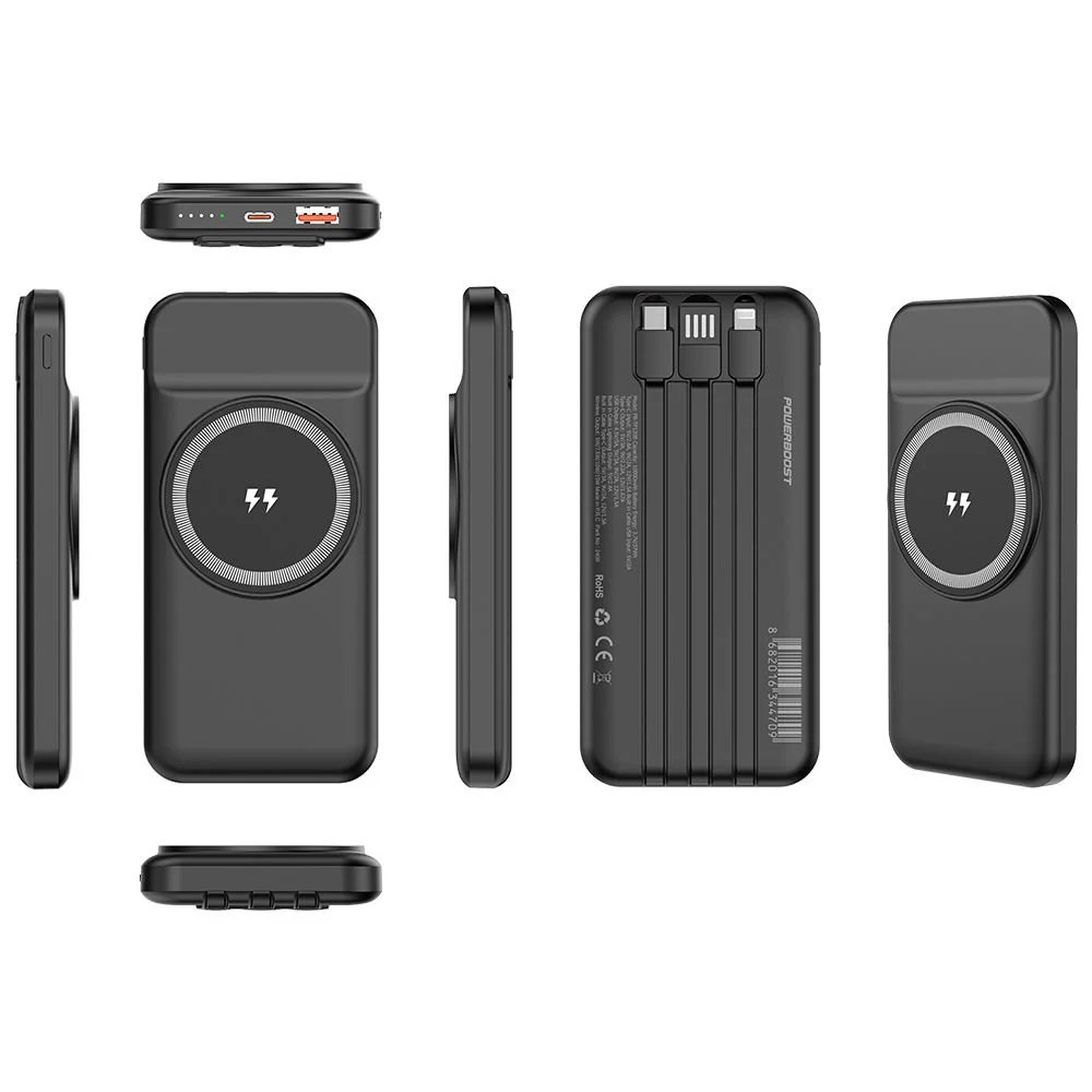 POWERBANK POWERBOOST MAG 120B 10.000MAH 15W MAGSAFE 22.5W SİYAH KABLOSUZ TAŞINABİLİR ŞARZ CİHAZI