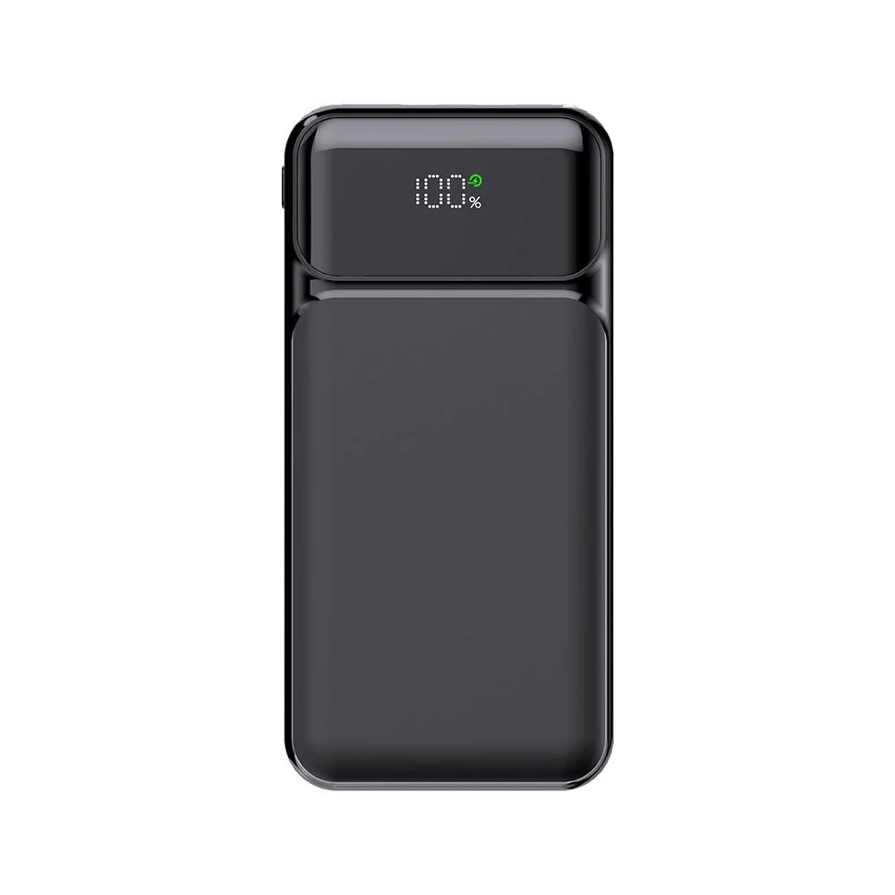 POWERBANK POWERBOOST NIGHT 135B 10.000MAH 22.5W DAHİLİ KABLO LCD GİZLİ LED SİYAH TAŞINABİLİR ŞARZ CİHAZI