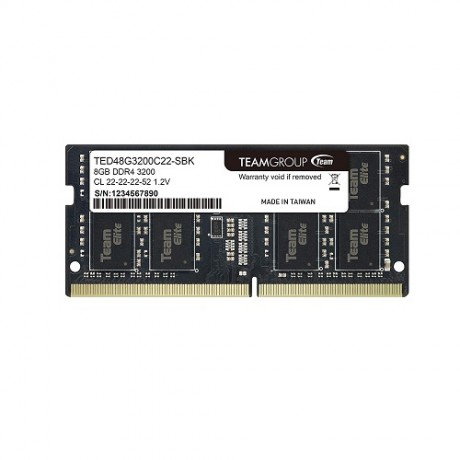 RAM NB TEAM ELİTE 8GB 1X8GB 3200MHZ CL 22 DDR4 NOTEBOOK SODIMM RAM (TED48G3200C22-S01)