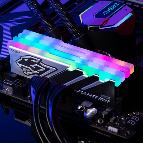 RAM PC 16GB APACER PANTHER RGB 1X16GB 6400MHZ CL36 DDR5 GAMİNG RAM (AH5U16G64C6529BAA-1)