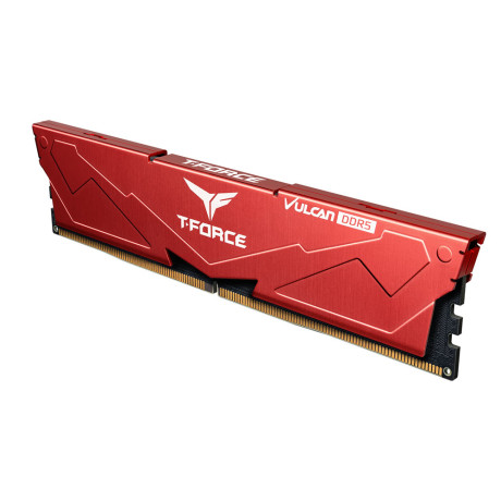 RAM PC 16GB TEAM T-FORCE VULCAN RED 1X16GB 6000MHZ DDR5 CL38 GAMİNG RAM (FLRD516G6000HC38G01)
