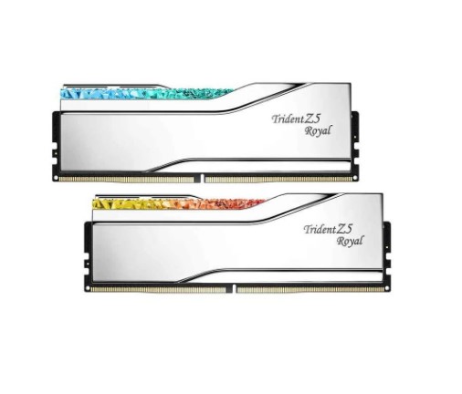 RAM PC 32GB GSKILL TRİDENT Z5 ROYAL SİLVER RGB DDR5-7200MHZ CL34 32GB (2X16GB) DUAL 1.40V