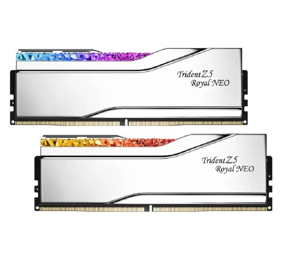 RAM PC 32GB GSKILL TZ5 ROYAL NEO SİLVER RGB DDR5-6000MHZ CL28 32GB (2X16GB) DUAL 1.40V