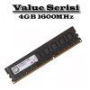 RAM PC 4GB GSKILL VALUE DDR3-1600MHZ CL11 4GB DIMM (512X8)