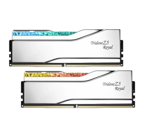RAM PC 64GB GSKILL TZ5 ROYAL SİLVER RGB DDR5-6000MHZ CL28 64GB (2X32GB) DUAL 1.40V