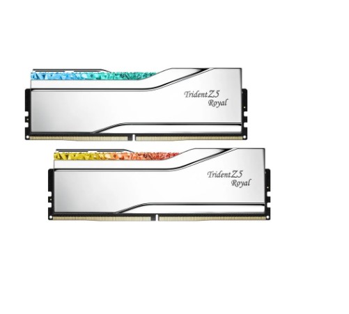 RAM PC 96GB GSKILL TRİDENT Z5 ROYAL SİLVER RGB DDR5-6400MHZ CL32 96GB (2X48GB) DUAL 1.35V
