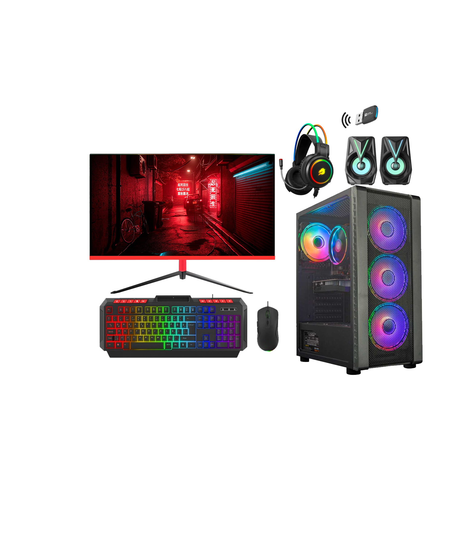 ROTAMPC RYZEN 7 5700X 32GB DDR4 1TB M2 NVME 16GB RX7800XT 