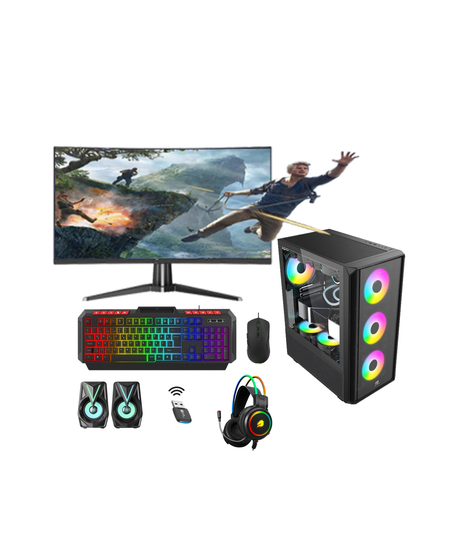 ROTAMPC RYZEN 7 7800X3D 64GB DDR5 1TB M2 NVME 12GB ARC B580 192BİT 