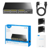 SWİTCH 24 PORT CUDY FS1026PS1 10/100MBPS 1*SFP 2*GE RJ45 VLAN&EXTEND MODE 250M 300W 1U POE+ ETHERNET SWİTCH