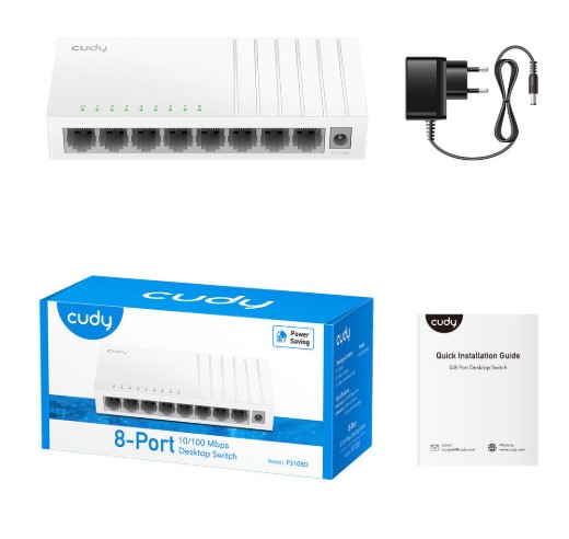 SWİTCH 8 PORT CUDY FS108D 10/100MBPS FAST ETHERNET DESKTOP SWİTCH