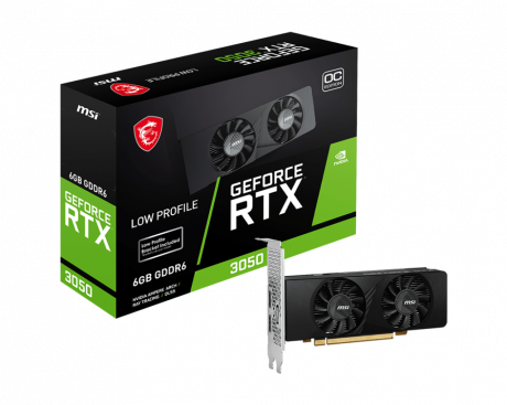 VGA 6GB MSI GEFORCE RTX 3050 LP 6G OC GDDR6 96BIT DX12