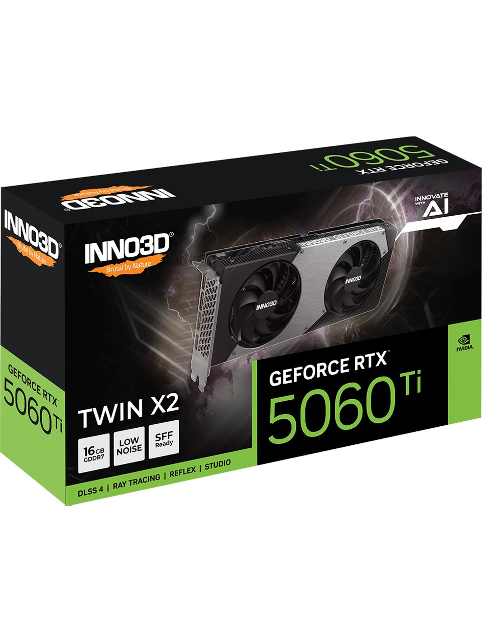 VGA 8GB INNO3D RTX5060Tİ GDDR7 TWİN X2 3XDP HDMI 128BIT (N506T2-08D7-193075N)