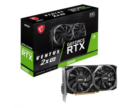 VGA 8GB MSI GEFORCE RTX 3050 VENTUS 2X XS 8G OC GDDR6 HDMI DP DVI 128BİT