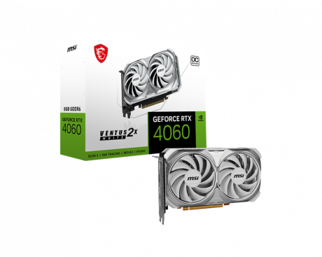 VGA 8GB MSI GEFORCE RTX 4060 VENTUS 2X WHITE 8G OC 8GB GDDR6 HDMI DP 128BİT